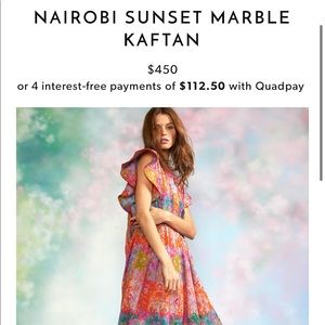 nairobi sunset marble kaftan Cynthia rowley